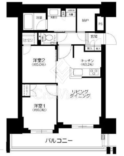 プラウドタワー小岩フロント　2310号室　間取り
