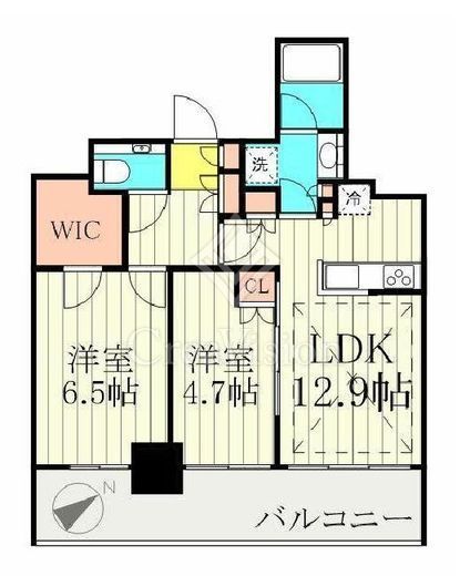 プラウドタワー小岩フロント　707号室　間取り