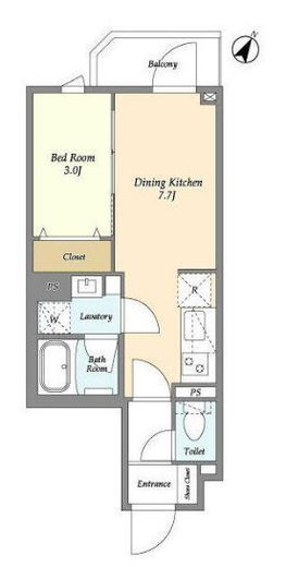 ドゥーエ曳舟2　101号室　間取り