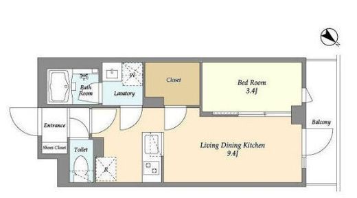 ドゥーエ曳舟2　103号室　間取り