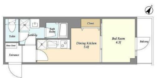 ドゥーエ曳舟2　106号室　間取り