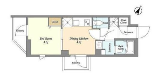 ドゥーエ曳舟2　203号室　間取り