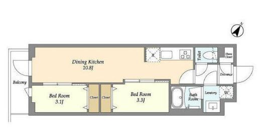 ドゥーエ曳舟2　301号室　間取り