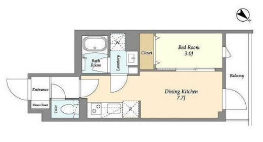 ドゥーエ曳舟2　403号室　間取り