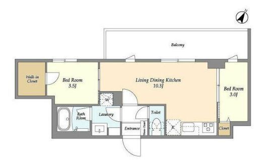 ドゥーエ曳舟2　501号室　間取り