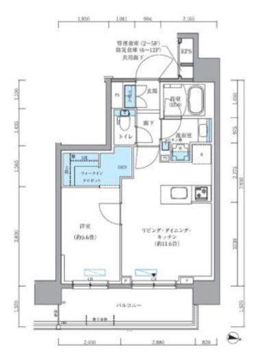 パークアクシス新大橋　301号室　間取り