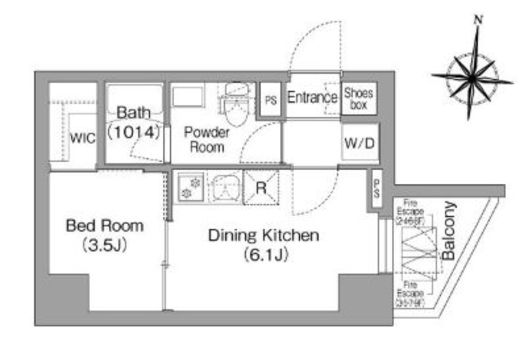 コンフォリア・リヴ木場EASTⅠ　102号室　間取り
