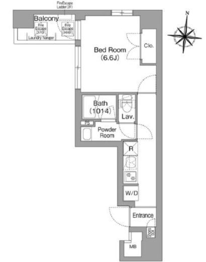 コンフォリア・リヴ木場EASTⅡ　503号室　間取り