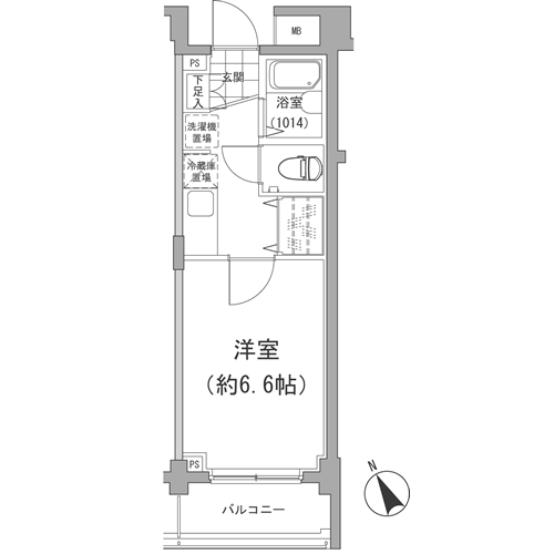 アーデン目黒不動前　101号室　間取り