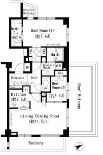 パークアクシス学芸大学　509号室　間取り