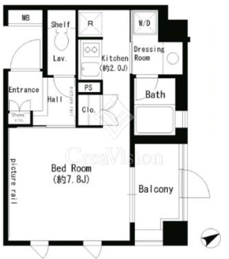 パークアクシス学芸大学　103号室　間取り