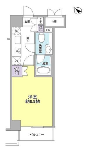 コンフォリア三宿　402号室　間取り