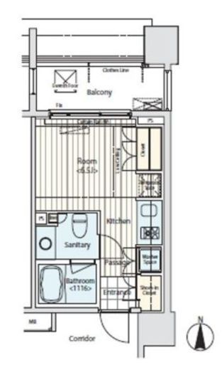 イプセ蒲田　1208号室　間取り