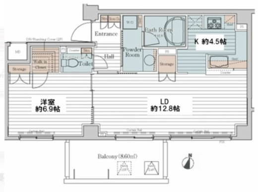 カスタリア三宿　204号室　間取り