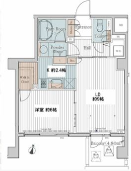 カスタリア三宿　403号室　間取り