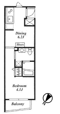 KDXレジデンス三宿　310号室　間取り