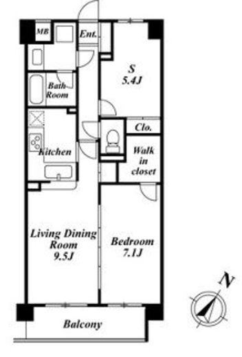 プレミアノッツェ祐天寺　102号室　間取り