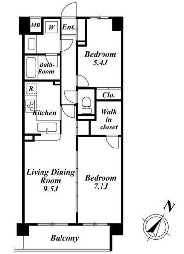 プレミアノッツェ祐天寺　201号室　間取り