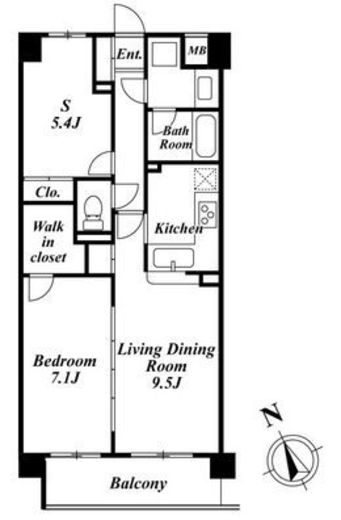 プレミアノッツェ祐天寺　403号室　間取り