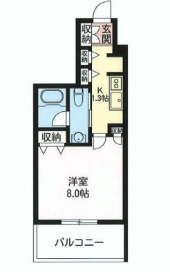 エスティメゾン三軒茶屋2　202号室　間取り