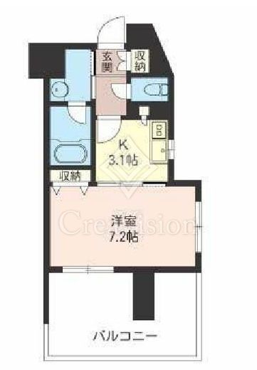 エスティメゾン三軒茶屋2　501号室　間取り