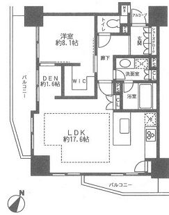LaSante五反田　1007号室　間取り