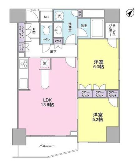 LaSante五反田　1009号室　間取り