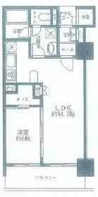 LaSante五反田　1505号室　間取り