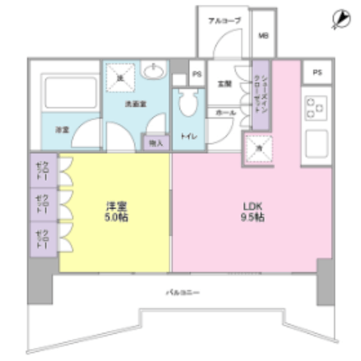 LaSante五反田　402号室　間取り