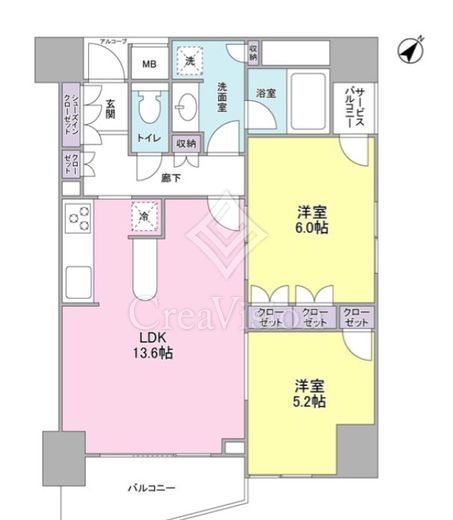 LaSante五反田　709号室　間取り