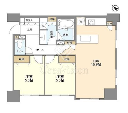 LaSante五反田　1307号室　間取り