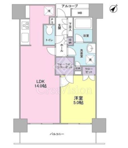 LaSante五反田　1408号室　間取り