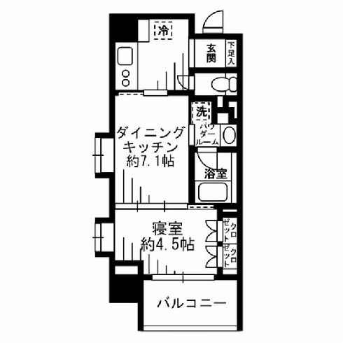 レジディア池尻大橋　1001号室　間取り