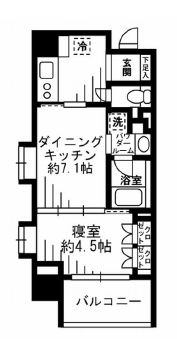 レジディア池尻大橋　1301号室　間取り