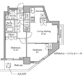 レジディア三軒茶屋　806号室　間取り