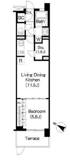 ブリリアイスト三軒茶屋アイビーテラス　102号室　間取り