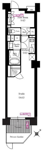 ブリリアイスト三軒茶屋アイビーテラス　121号室　間取り