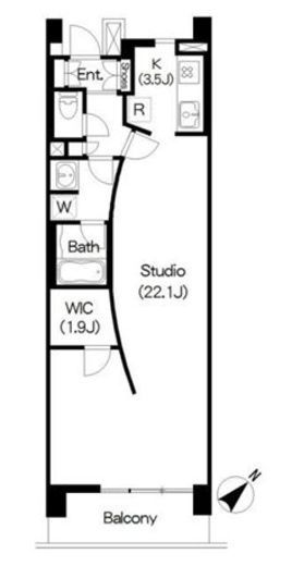 ブリリアイスト三軒茶屋アイビーテラス　518号室　間取り
