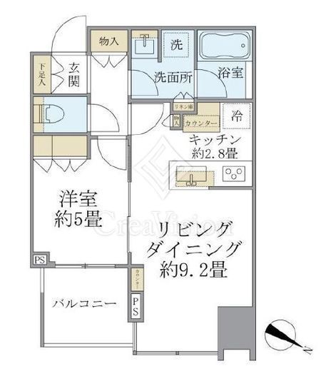 大崎ウエストシティタワーズ イースト　1708号室　間取り