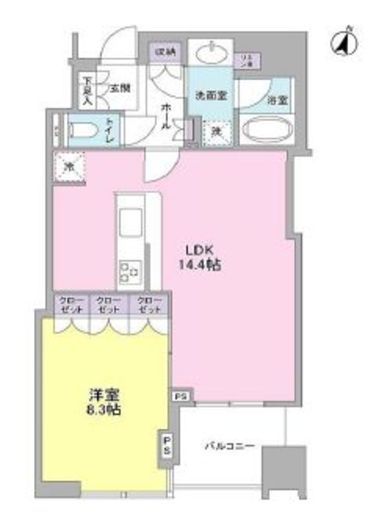 大崎ウエストシティタワーズ イースト　504号室　間取り