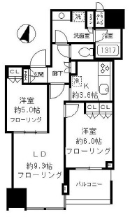 大崎ウエストシティタワーズ イースト　702号室　間取り