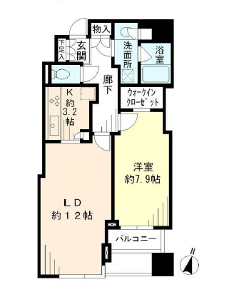 大崎ウエストシティタワーズ イースト　704号室　間取り