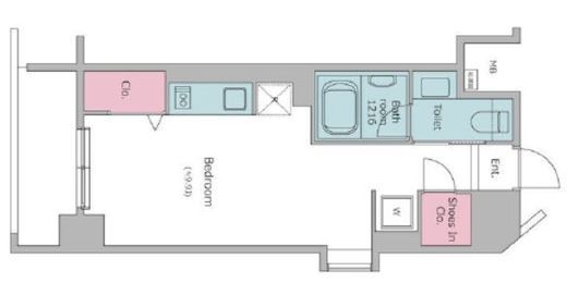 レジディア中目黒2　1104号室　間取り