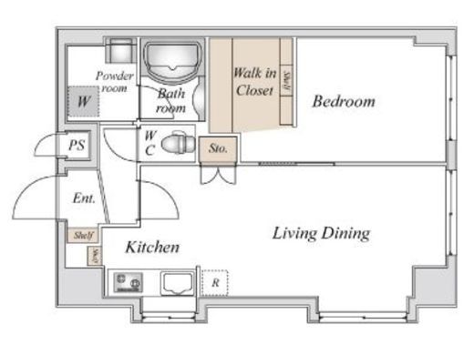 スペーシア池尻大橋　702号室　間取り