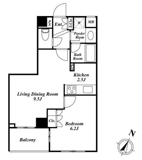 スペーシア三軒茶屋弐番館　302号室　間取り