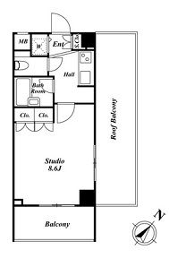 スペーシア三軒茶屋弐番館　606号室　間取り