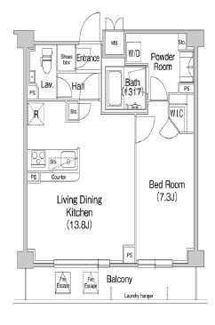コンフォリア駒場　417号室　間取り