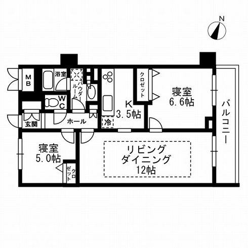パークフラッツ学芸大学　506号室　間取り