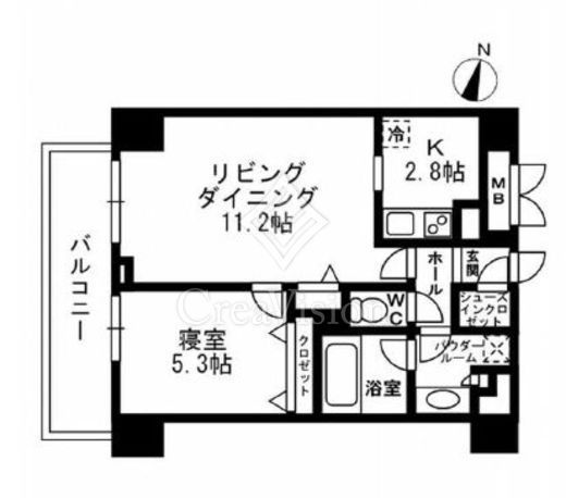 パークフラッツ学芸大学　607号室　間取り