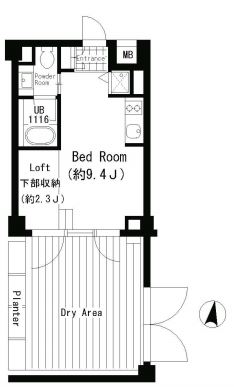 JMFレジデンス世田谷三宿　202号室　間取り